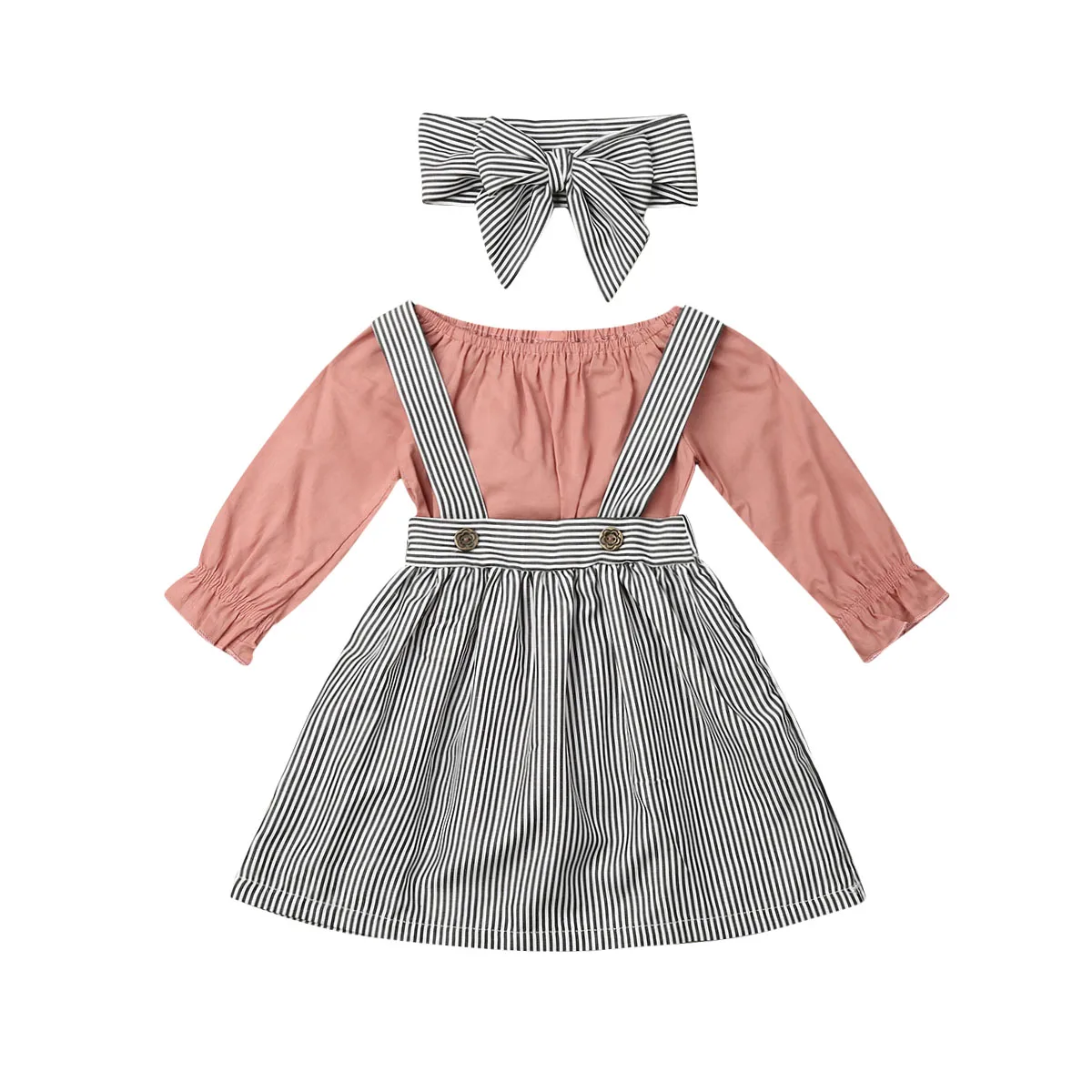 0-24M Baby Girl Clothes Sets 3pcs Pink Romper Top Bib Dress Stripe Sundress Headband Outfit Clothes Set
0-24M Baby Girl Clothes Sets 3pcs Pink Romper Top Bib Dress Stripe Sundress Headband Outfit Clothes Set