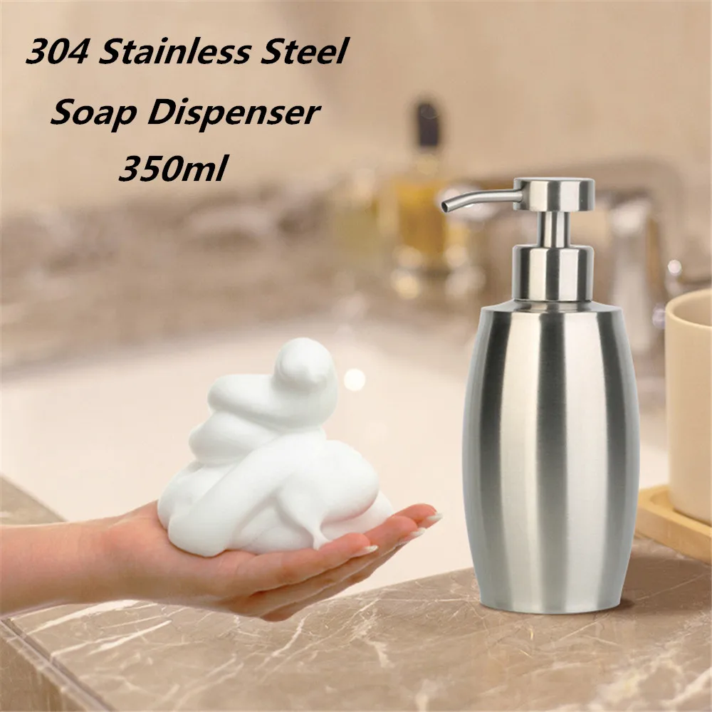 Kitchen Bathroom Stainless Steel Hand Soap Lotion Press Pump Dispenser 350ml Silver Soap Dispenser Liquid Bottle
Kitchen Bathroom Stainless Steel Hand Soap Lotion Press Pump Dispenser 350ml Silver Soap Dispenser Liquid Bottle