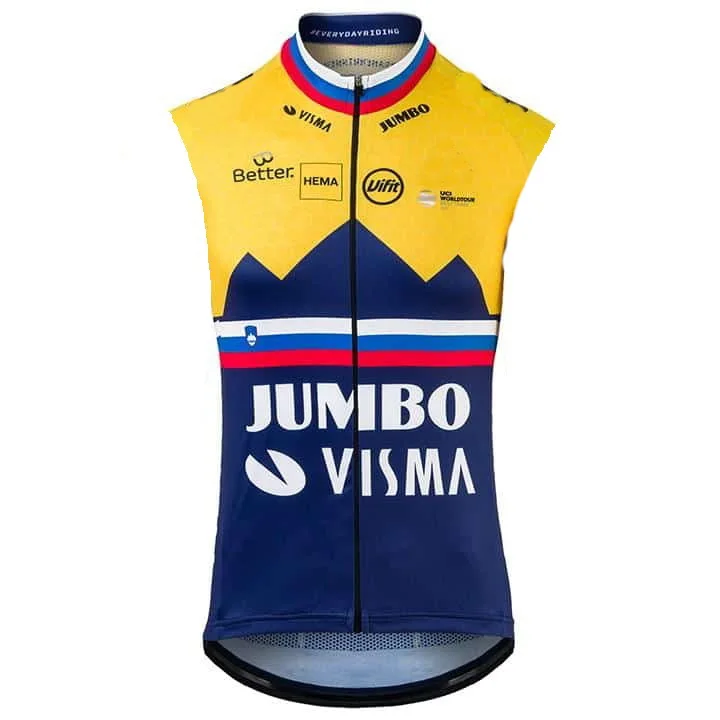 Весна Лето 2021 JUMBO VISMA команда Словения только безрукавный жилет для езды на велосипеде женский размер
Весна Лето 2021 JUMBO VISMA команда Словения только безрукавный жилет для езды на велосипеде женский размер