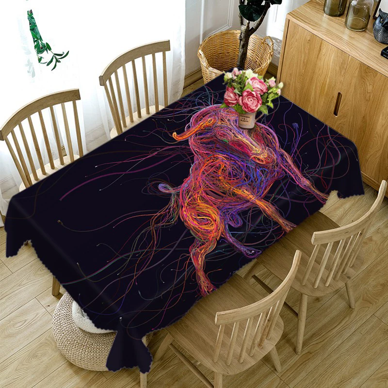 Colorful Line Cow Tablecloth Animal Table Cover Washable Cloth Dust-Proof Fabric Rectangular Round Table Cloth Home Decor Gift
Colorful Line Cow Tablecloth Animal Table Cover Washable Cloth Dust-Proof Fabric Rectangular Round Table Cloth Home Decor Gift