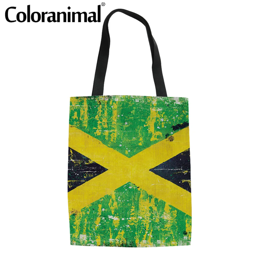 Coloranimal Fashion Jamaica Flag Pattern Ladies Shopper Bag Large Capacity Canvas Linen Bag Casual Ladies Grocery Bag Foldable
Coloranimal Fashion Jamaica Flag Pattern Ladies Shopper Bag Large Capacity Canvas Linen Bag Casual Ladies Grocery Bag Foldable