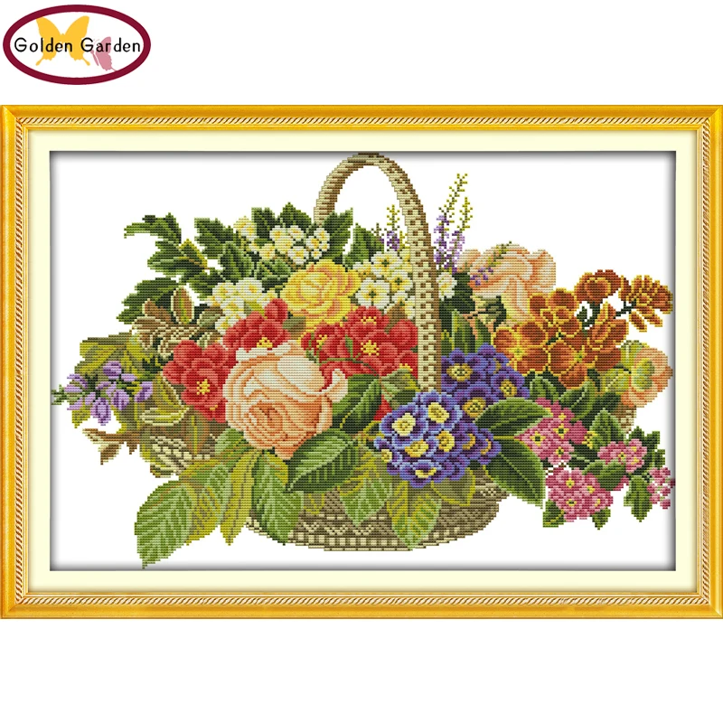 GG The Basket of Flowers Pattern Handmade Craft Needlework Cross Stitch Set Embroidery Kit Printed Design Stitching Home Decor
GG The Basket of Flowers Pattern Handmade Craft Needlework Cross Stitch Set Embroidery Kit Printed Design Stitching Home Decor
