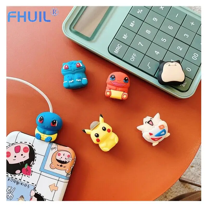 Мультяшный кабель протектор для iPhone Huawei Xiaomi USB зарядное устройство кабели Cargador