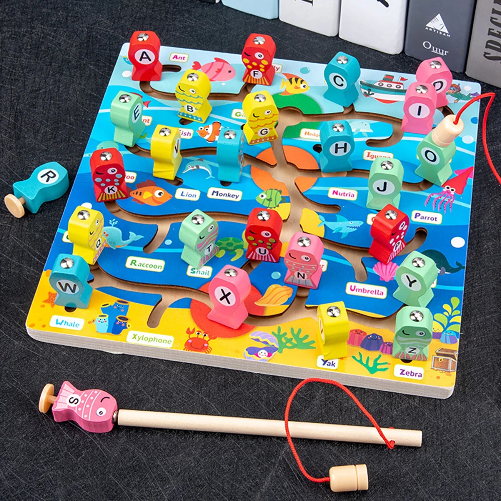 Wooden Early Education Magnetic Toy Puzzle Animal Cognitive Matching Toys Walking Maze Game Early Education Toys 
Wooden Early Education Magnetic Toy Puzzle Animal Cognitive Matching Toys Walking Maze Game Early Education Toys