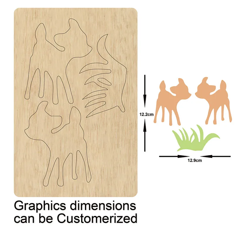 deers grass DIY moulds die cut accessories wooden die cutting Suitable for common die cutting machines on the market
deers grass DIY moulds die cut accessories wooden die cutting Suitable for common die cutting machines on the market