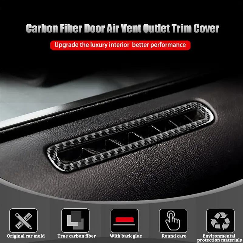 2PCS Carbon fibre 3D interior door Air outlet decorative frame cover sticker For Ford Mustang 2015-2019 
2PCS Carbon fibre 3D interior door Air outlet decorative frame cover sticker For Ford Mustang 2015-2019