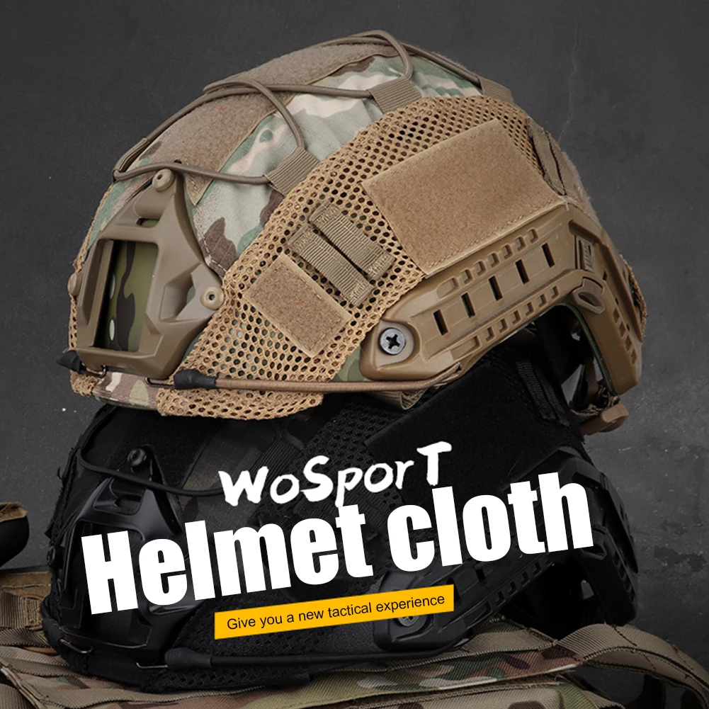 

Tactical Helmet Cover for Fast MH PJ BJ Helmet Airsoft Paintball CS Wargame Sport Army Helmet Mesh Cover Military Accessories