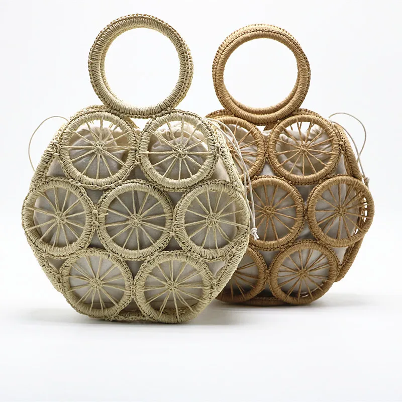 Fashion Summer Beach Shoulder Crossbody Bags Casual Lady Bali Purses Rattan Hollow Round Straw Bags Woven Women Handbags
Fashion Summer Beach Shoulder Crossbody Bags Casual Lady Bali Purses Rattan Hollow Round Straw Bags Woven Women Handbags