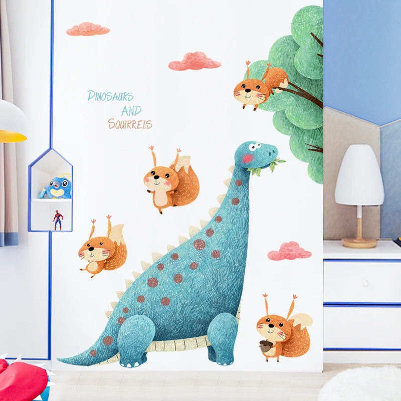 Cartoon Dinosaur Squirrel Wall Stickers for Children's Room Bedroom Decor Kindergarten Wall Decoration Wallpaper Self-adhesive
Cartoon Dinosaur Squirrel Wall Stickers for Children's Room Bedroom Decor Kindergarten Wall Decoration Wallpaper Self-adhesive
