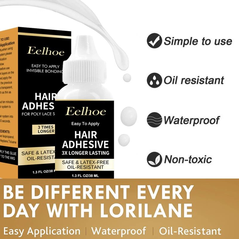 EELHOE 38ml Waterproof Glue For Hair Wig Glue For Lace Front Wig/Toupee/Closure/Hair Extension Super Bonding Adhesive Glue TSLM1
EELHOE 38ml Waterproof Glue For Hair Wig Glue For Lace Front Wig/Toupee/Closure/Hair Extension Super Bonding Adhesive Glue TSLM1