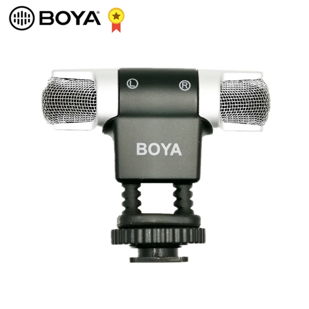 BOYA BY MM3 двойная головка стерео запись конденсаторный микрофон для iPhone 8 Android