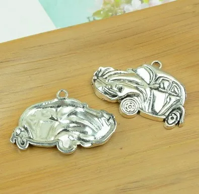 Charm for making jewelry 3pcs 40x28mm antique silver color car charms 
Charm for making jewelry 3pcs 40x28mm antique silver color car charms