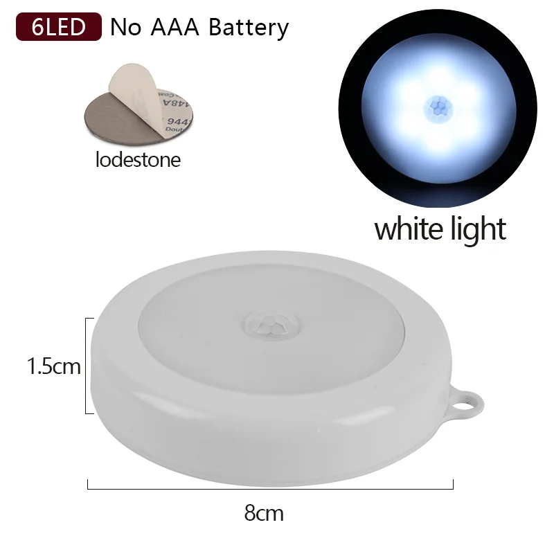 6 LEDs PIR Motion Sensor Night Light Auto On/Off for Bedroom Stairs Cabinet Wardrobe Wireless Batteries Nightlights Wall lamp
6 LEDs PIR Motion Sensor Night Light Auto On/Off for Bedroom Stairs Cabinet Wardrobe Wireless Batteries Nightlights Wall lamp
