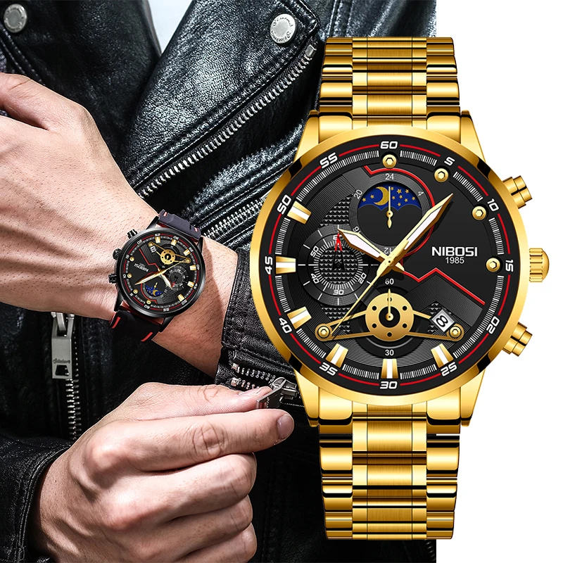 Часы мужские кварцевые с хронографом, модные брендовые Роскошные спортивные водонепроницаемые из нержавеющей стали
Часы мужские кварцевые с хронографом, модные брендовые Роскошные спортивные водонепроницаемые из нержавеющей стали