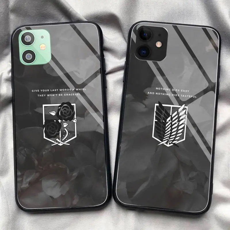 Anime Japanese attack on Titan Phone Case Tempered Glass For iPhone 11 Pro XR XS MAX 8 X 7 6S 6 Plus SE 2020 12 ProMax Mini case
Anime Japanese attack on Titan Phone Case Tempered Glass For iPhone 11 Pro XR XS MAX 8 X 7 6S 6 Plus SE 2020 12 ProMax Mini case