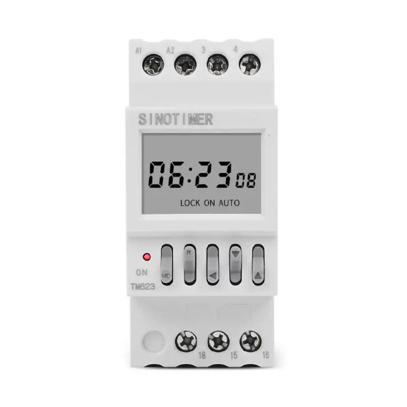 

220V Programmable Time Switch with Latitude Display DIN Rail Timer Relay Controller for Home Appliance Street Light 16A
