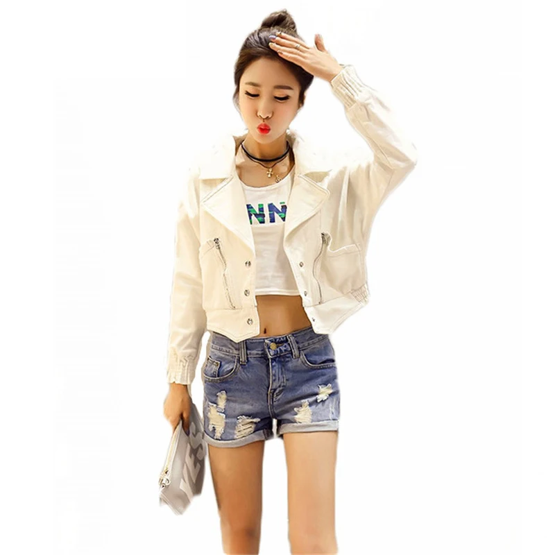 Korean Version of the White Denim Jacket Female Spring-autumn Short Section Loose Thin Slim Jacket Tide Cowboy Clothing LD136
Korean Version of the White Denim Jacket Female Spring-autumn Short Section Loose Thin Slim Jacket Tide Cowboy Clothing LD136