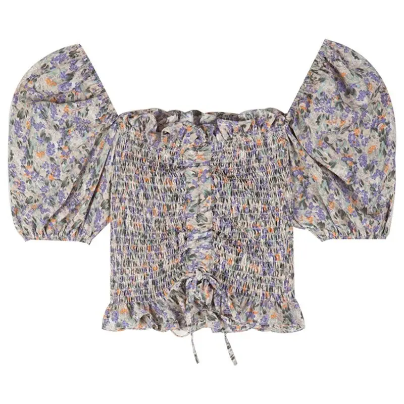 Wome 2020 Fashion Floral Print Drawstring Tied Crop Top Sexy Summer Puff Sleeve Off Shoulder Short T Shirt Korean Clothes
Wome 2020 Fashion Floral Print Drawstring Tied Crop Top Sexy Summer Puff Sleeve Off Shoulder Short T Shirt Korean Clothes