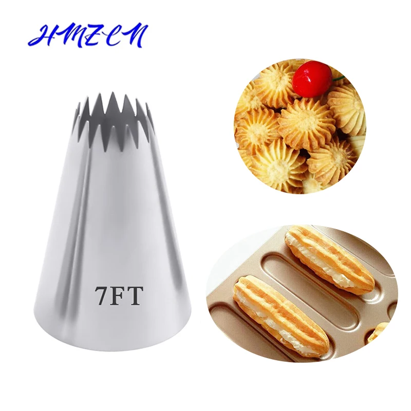 1PCS #7FT Stainless Steel DIY Icing Piping Tips Cupcake Cake Cream Piping Nozzle Cookie Parsty Fondant Cake Decorating Tools
1PCS #7FT Stainless Steel DIY Icing Piping Tips Cupcake Cake Cream Piping Nozzle Cookie Parsty Fondant Cake Decorating Tools