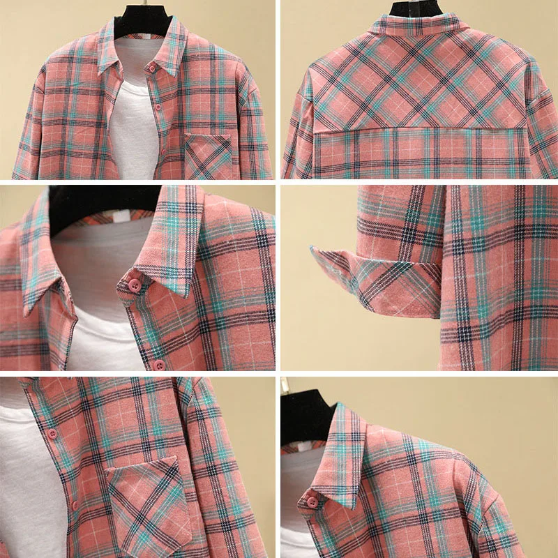 2020 Fashion Women Plaid Shirt Women Chic Blouse Long Sleeve Female Casual Vent Vintage Shirts Loose Cotton Tops blusas de mujer
2020 Fashion Women Plaid Shirt Women Chic Blouse Long Sleeve Female Casual Vent Vintage Shirts Loose Cotton Tops blusas de mujer