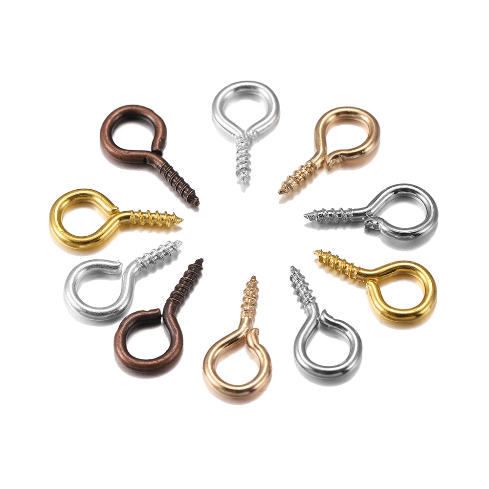 200pcs Small Tiny Mini Eye Pins Eyepins Hooks Eyelets Screw Threaded Gold Clasps Hooks Jewelry Findings For Making DIY
200pcs Small Tiny Mini Eye Pins Eyepins Hooks Eyelets Screw Threaded Gold Clasps Hooks Jewelry Findings For Making DIY