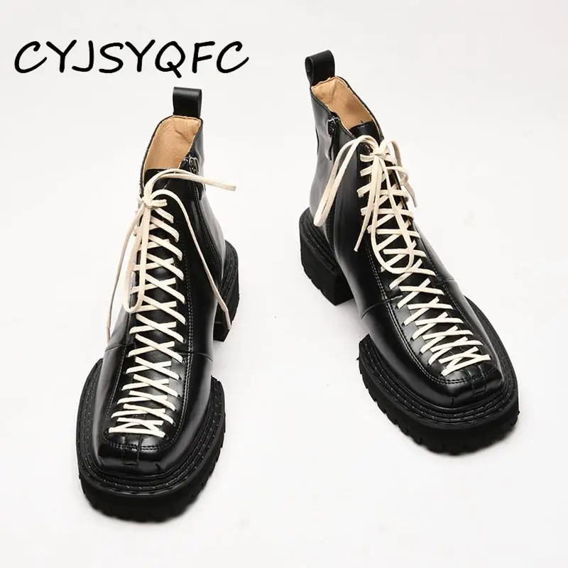 CYJSYQFC Square Toe Thick Soled Female Short Boots Punk Style Zipper Martin Boots Hit The Color Comfortable New Women's Shoes
CYJSYQFC Square Toe Thick Soled Female Short Boots Punk Style Zipper Martin Boots Hit The Color Comfortable New Women's Shoes