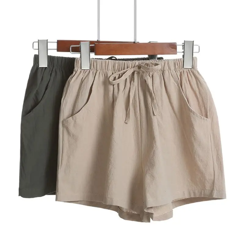 Шорты женские с завышенной талией, хлопково-льняные однотонные свободные штаны с широкими штанинами и карманами, пляжные с регулируемым шн...
Шорты женские с завышенной талией, хлопково-льняные однотонные свободные штаны с широкими штанинами и карманами, пляжные с регулируемым шн...