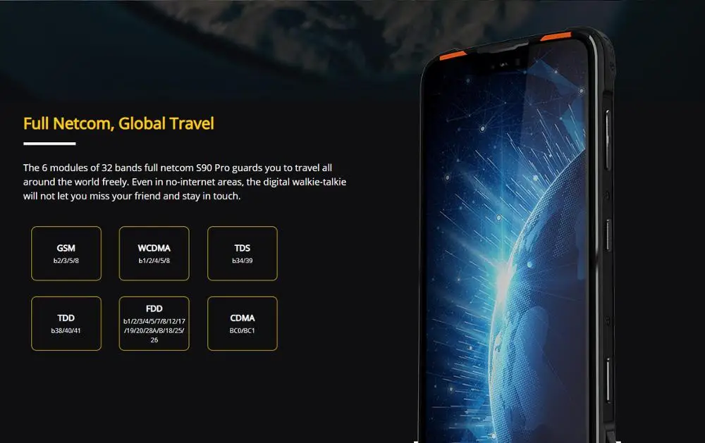 DOOGEE S90 Pro IP69K MIL-STD Waterproof Full Net 6GB 128GB Helio P70 Octa Core 6.18'' 16MP+8MP WiFi Charge Android 9.0 NFC Phone
DOOGEE S90 Pro IP69K MIL-STD Waterproof Full Net 6GB 128GB Helio P70 Octa Core 6.18'' 16MP+8MP WiFi Charge Android 9.0 NFC Phone