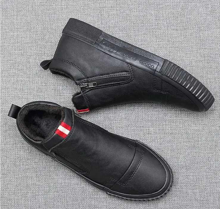 Nice Winter Boots New Fashion Men Zipper With Fur Plush Warm Leather Boots Man Trend Short Boots Casual Shoes Men Warm Shoes
Nice Winter Boots New Fashion Men Zipper With Fur Plush Warm Leather Boots Man Trend Short Boots Casual Shoes Men Warm Shoes