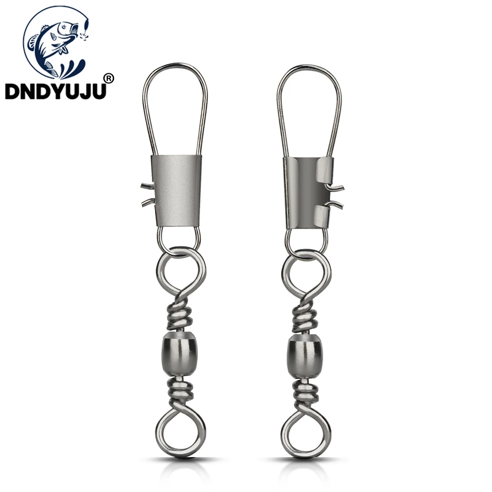 Рыболовный коннектор DNDYUJU(10-50 шт.) вертлюг из нержавеющей стали с внутренним