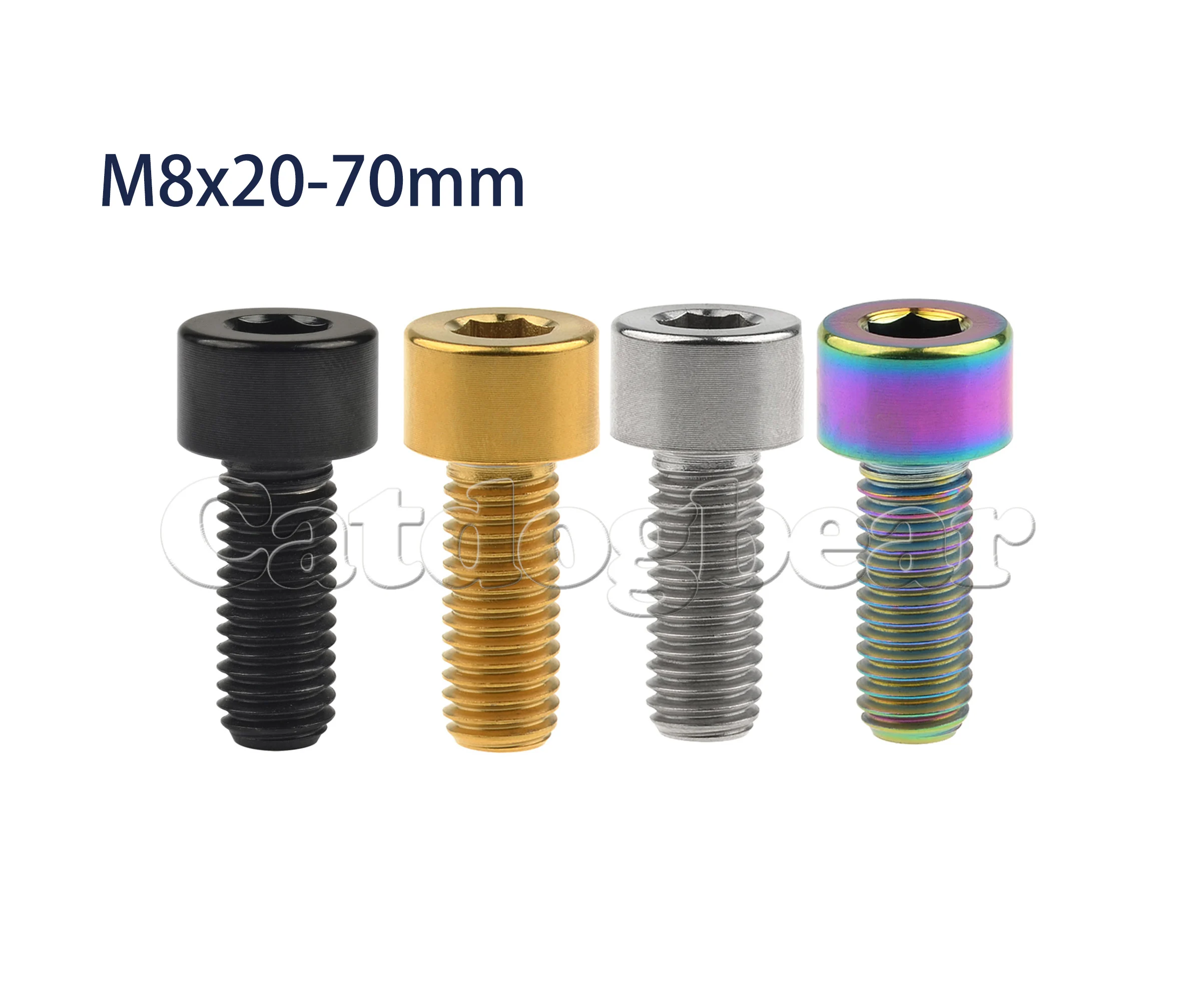 Catdogbear 4Pcs Titanium Bolt M8x20-70mm Allen Key Head Screws for Bicycle Motorcycle Car
Catdogbear 4Pcs Titanium Bolt M8x20-70mm Allen Key Head Screws for Bicycle Motorcycle Car