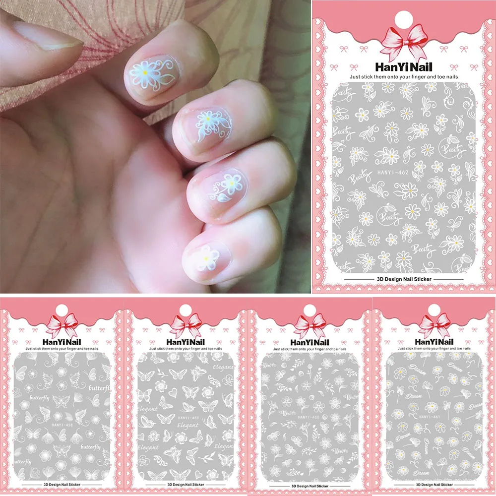 White Butterfly Flower Nail Stickers Mixed Design Waterproof Self Adhesive Translucent Nail Art Decoration Manicure Decals
White Butterfly Flower Nail Stickers Mixed Design Waterproof Self Adhesive Translucent Nail Art Decoration Manicure Decals