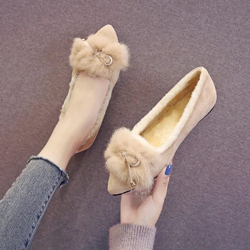 Women's Plush Shoes Winter Wear 2022 New All-match Autumn Flat Single Shoes Plus Plush Peas Shoes Women
Women's Plush Shoes Winter Wear 2022 New All-match Autumn Flat Single Shoes Plus Plush Peas Shoes Women