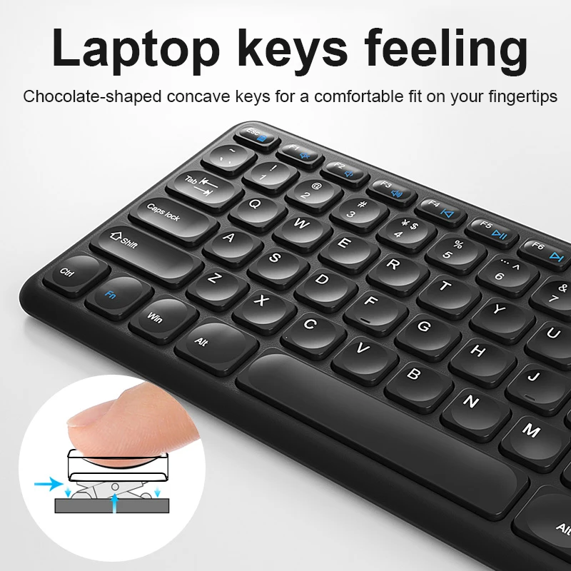 2 4G Беспроводная клавиатура мышь комбинированная портативная игровая с Slient Button