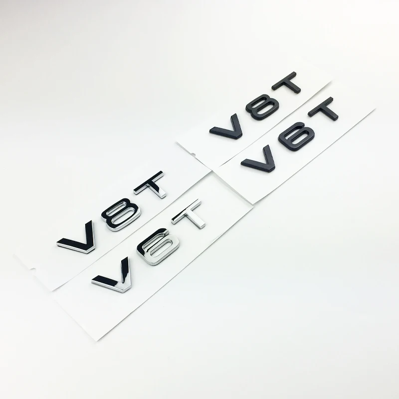 car sticker V6T V8T abs plastic trunk fender Auto body decoration for audi rs line a3 a4 a5 a6 8p q8 b6 b7 b9 c6 c7 accessories |