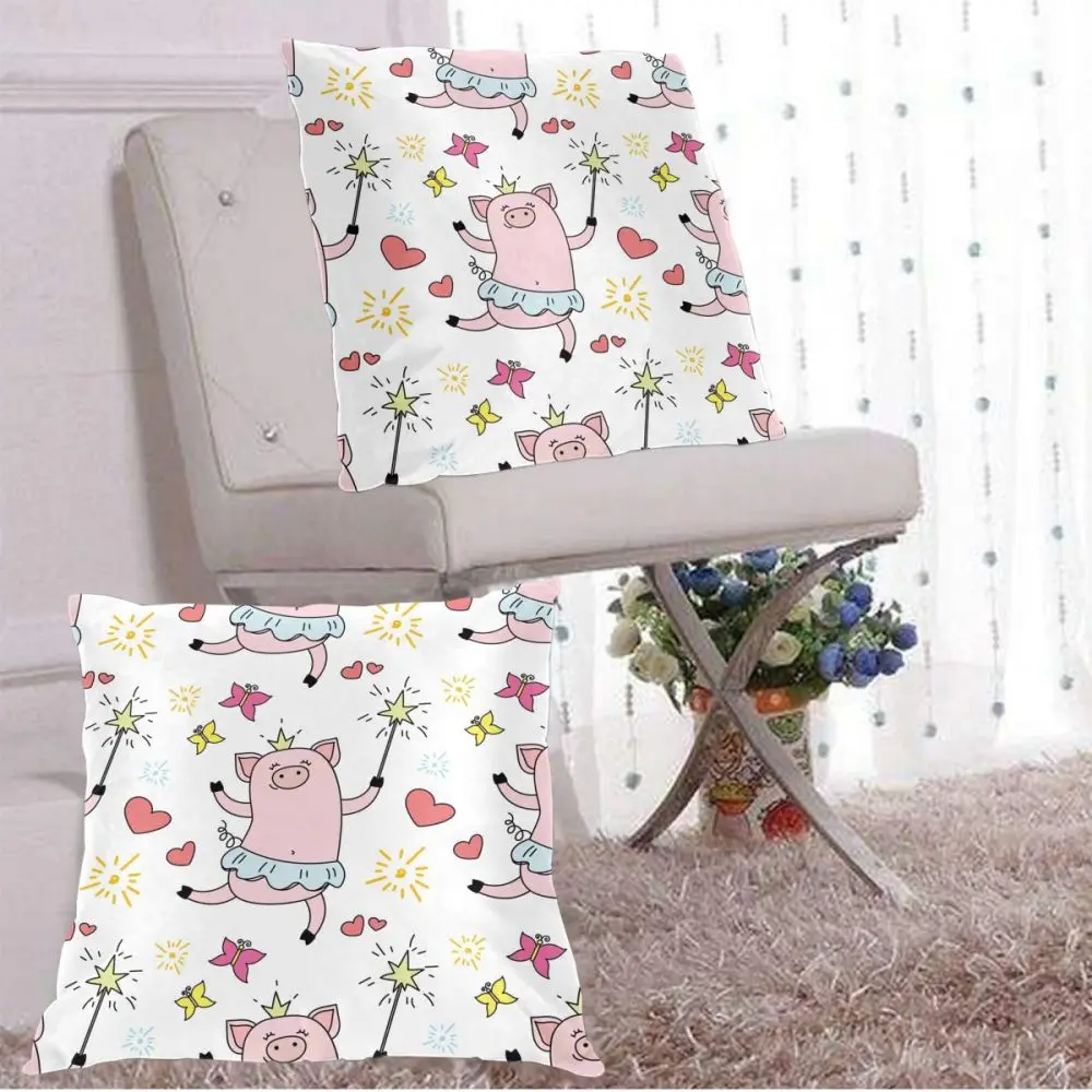 Princess Piggy Piggy Ballet Crown Magic Pig Pattern Pillow Case Polyester Throw Pillow Case Decorative Pillowcases Cover
Princess Piggy Piggy Ballet Crown Magic Pig Pattern Pillow Case Polyester Throw Pillow Case Decorative Pillowcases Cover