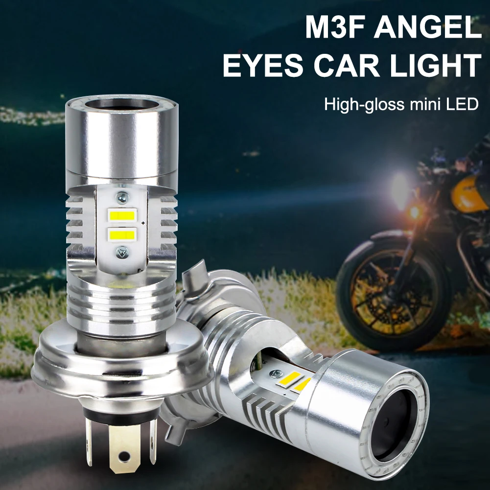 New Sale 1Pc Motorcycle Headlight H4 BA20D H6 Red/Blue Angel Eye LED Headlight Bulb 2500ML 6000K White 360° Beam Angle Fog Light
New Sale 1Pc Motorcycle Headlight H4 BA20D H6 Red/Blue Angel Eye LED Headlight Bulb 2500ML 6000K White 360° Beam Angle Fog Light