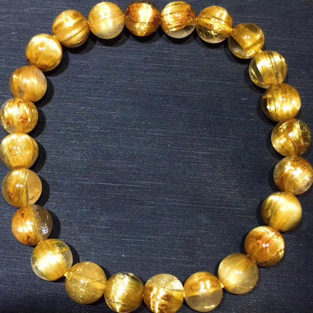 Certificate 7.5mm Natural Brazil Gold Rutilated Bracelet For Women Crystal Cat Eye Titanium Round Beads Stretch Jewelry AAAAAA
Certificate 7.5mm Natural Brazil Gold Rutilated Bracelet For Women Crystal Cat Eye Titanium Round Beads Stretch Jewelry AAAAAA