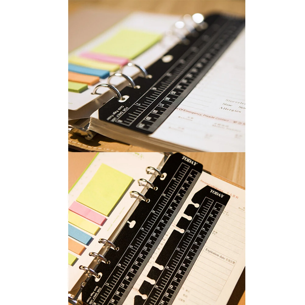 Black A5 A6 6/7 Holes Spiral Planner Accessory Ruler Drawing Supply Binder Notebook Inner Ruler Office School Stationery
Black A5 A6 6/7 Holes Spiral Planner Accessory Ruler Drawing Supply Binder Notebook Inner Ruler Office School Stationery