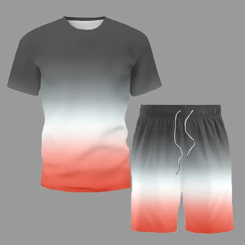 Simple gradient tracksuit 2021 Summer Beach Holiday Trendy men's clothing T Shirt Shorts Set men's clothing casual shorts Pants
Simple gradient tracksuit 2021 Summer Beach Holiday Trendy men's clothing T Shirt Shorts Set men's clothing casual shorts Pants
