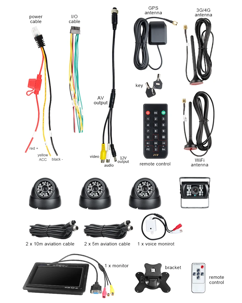 Online 4CH WIFI GPS 4G 1080P AHD 2TB HDD SD Car DVR Video Recorder Rear View Dome Car Camera Kit Realtime Monitor 7" LCD VGA
Online 4CH WIFI GPS 4G 1080P AHD 2TB HDD SD Car DVR Video Recorder Rear View Dome Car Camera Kit Realtime Monitor 7" LCD VGA