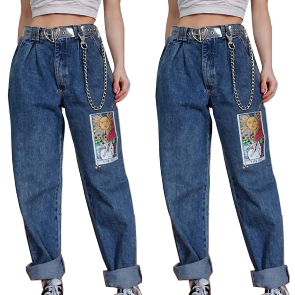 Women Blue Jeans Loose Pants Boyfriend Style Women Clothing Printed Jeans Female Casual Trousers High Waist Jeans Denim Pants
Women Blue Jeans Loose Pants Boyfriend Style Women Clothing Printed Jeans Female Casual Trousers High Waist Jeans Denim Pants