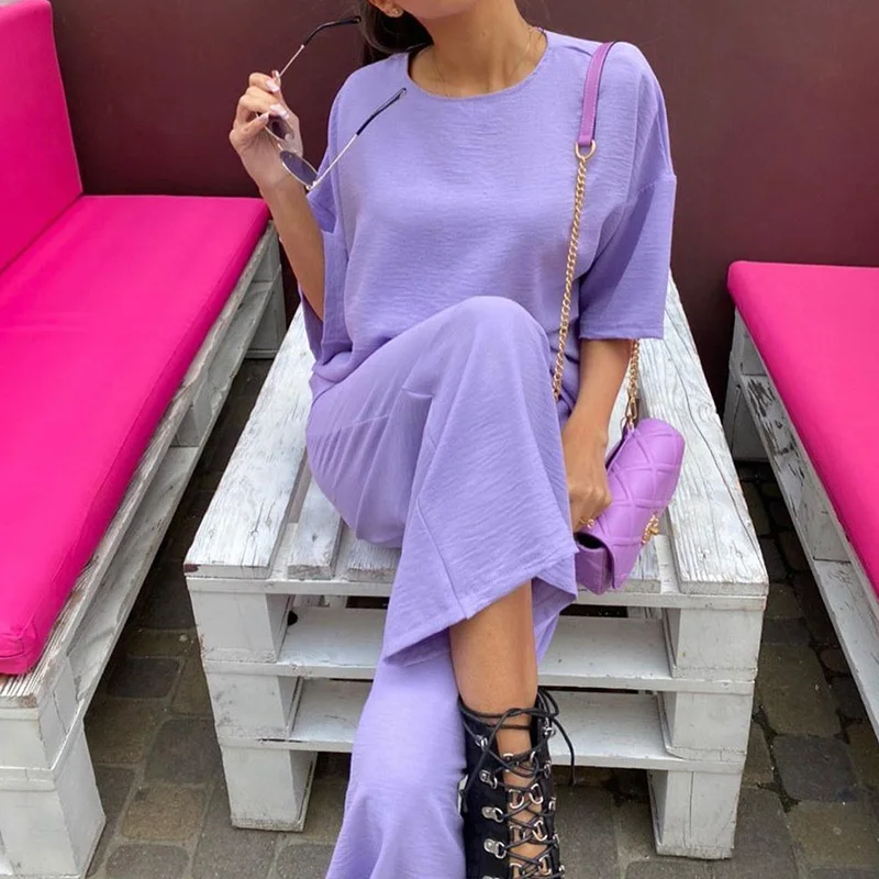 Ladies Summer Women Set Loose Top Shirt And Long Pants Bottom Two Piece Set Beach Home Casual Tracksuit Women Outfit Suit Female
Ladies Summer Women Set Loose Top Shirt And Long Pants Bottom Two Piece Set Beach Home Casual Tracksuit Women Outfit Suit Female