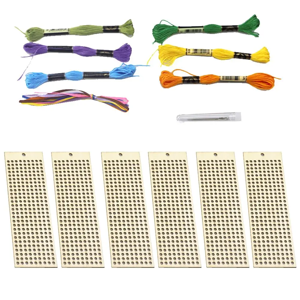 6Pcs Wood Rectangle Bookmark Cross Stitch Embroidery DIY Children Craft Art Kit
6Pcs Wood Rectangle Bookmark Cross Stitch Embroidery DIY Children Craft Art Kit