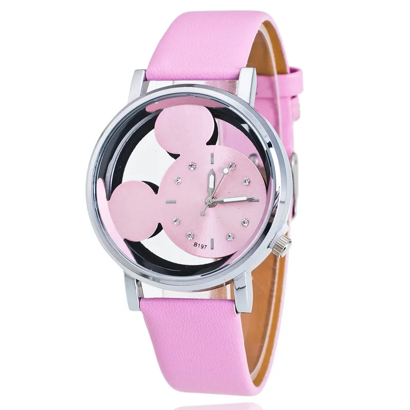 Женские часы с Микки Маусом из нержавеющей стали женские Relojes Mujer Montre Femme2019 Saati