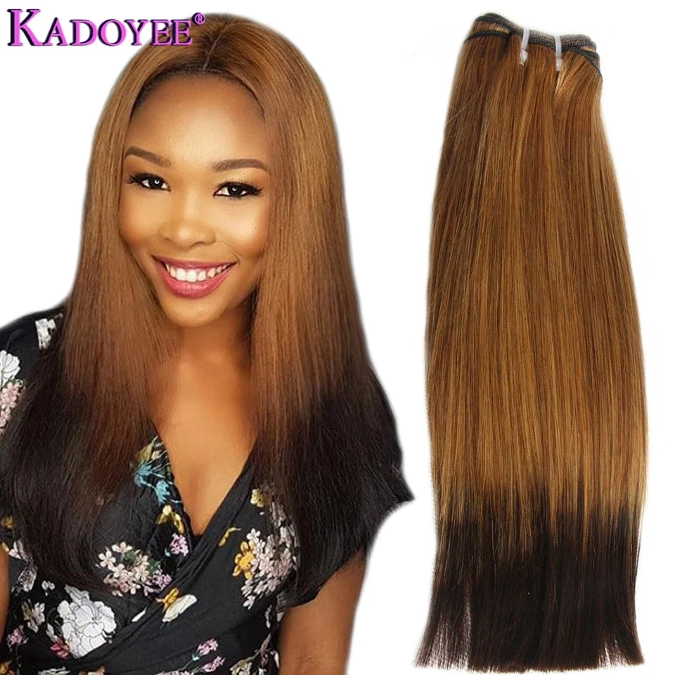 Double Drawn Human Hair Straight Hair Bundles Natural Ombre 27/4 Golden Black Color Sew in weft 3 bundles Remy Hair Extensions
Double Drawn Human Hair Straight Hair Bundles Natural Ombre 27/4 Golden Black Color Sew in weft 3 bundles Remy Hair Extensions