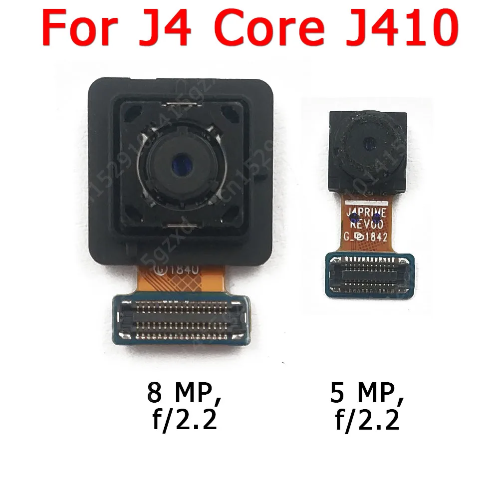 

Оригинальная передняя и задняя камеры для Samsung Galaxy J4 Core J410, модуль основной фронтальной камеры, гибкий кабель, запасные части