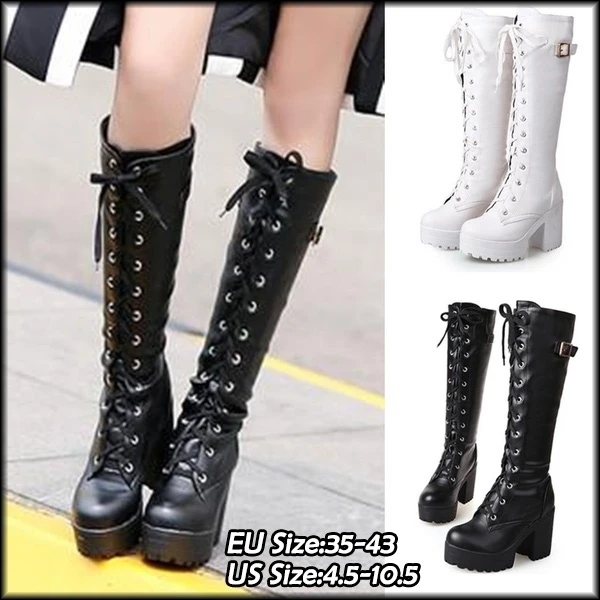 2021 New Fashion High Heels Platform Boots Round Toe Lace Up Autumn Winter Party Prom Shoes Women Knee High Boots
2021 New Fashion High Heels Platform Boots Round Toe Lace Up Autumn Winter Party Prom Shoes Women Knee High Boots