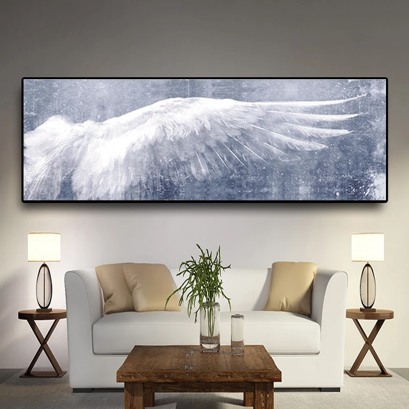 Large Angel Wings Vintage Feather Posters and Prints Canvas Painting Black White Pop Wall Art Picture Cuadros for Living Room
Large Angel Wings Vintage Feather Posters and Prints Canvas Painting Black White Pop Wall Art Picture Cuadros for Living Room