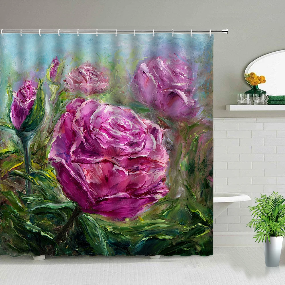 European Style Small Town Street Oil Painting Landscape Shower Curtains Flower Tree Scenery 3d Print Bathroom Bath Curtain Set
European Style Small Town Street Oil Painting Landscape Shower Curtains Flower Tree Scenery 3d Print Bathroom Bath Curtain Set
